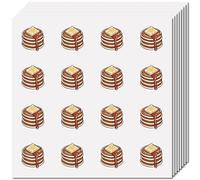 CREATCABIN 128Pcs Pancake Planner Stickers Food Helmet Sticker Decals Self-Adhesive Waterproof Sticker Round Dot Cartoon Decal Bulk Tags for Scrapbooking Craft Calendar Water Bottles Laptop 2.5cm