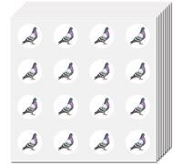 CREATCABIN 128Pcs Pigeon Planner Stickers Small Helmet Sticker Bird Decals Self-Adhesive Waterproof Sticker Round Dot Cartoon Decal Bulk Tags for Scrapbooking Craft Calendar Water Bottle Laptop 0.98in