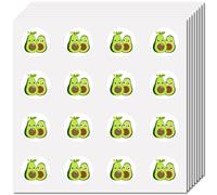 CREATCABIN 128Pcs Planner Stickers Avocado Stickers Waterproof Circle Vinyl Decals Sticky Dot Tags for Packaging Bags Water Bottle Laptop Calendars Planner Accessories Home Office Use 0.98In