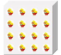 CREATCABIN 128Pcs Planner Stickers Yellow Duck Stickers Waterproof Circle Vinyl Decals Sticky Dot Tags for Packaging Bags Water Bottle Laptop Calendars Planner Accessories Home Office Use 0.98In