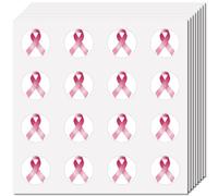 CREATCABIN 128Pcs Red Ribbon Stickers for Heart Awareness Fundraising Plastic Decal Self-Adhesive Waterproof Sticker Round Bulk Stickers Perfect for Events Support Groups Water Bottles 2.5x2.5cm