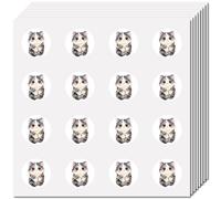 CREATCABIN 128Pcs Small Kitty Stickers Mini Cat Decal Cute Cartoon Animal 0.98in Vinyl Plastic Waterproof Self-Adhesive Round Labels Planner Sticker for Scrapbook Laptop Calendar Envelope Album Decor