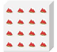 CREATCABIN 128Pcs Small Watermelon Stickers Round Fruit Sticker Decals Self-Adhesive Waterproof Round Dot Cartoon Decal Bulk Stickers for Scrapbooking Envelopes Water Bottles Laptop Party Decor 2.5cm