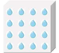 CREATCABIN 128Pcs Teardrop Stickers for Scrapbooking Plastic Labels Decal Self-Adhesive Waterproof Water Drop Sticker Round Dot Bulk Tags Stickers for Water Bottles Laptop Envelope Seals Craft 2.5cm
