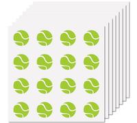 CREATCABIN 128Pcs Tennis Stickers Green Vinyl Decal Self-Adhesive Waterproof Sticker Small Sports Round Bulk Stickers for Water Bottles Laptop Luggage Cup Computer Mobile Phone Skateboard 2.5x2.5cm
