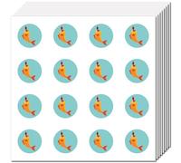 CREATCABIN 128Pcs Tiny Fish Sticker Fishes Stickers Small Waterproof Mini Round Cartoon Animal Teacher Reward Label Decals for Scrapbooking Planner Laptop Luggage Cup Diary Skateboard Calendar Helmet