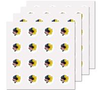 CREATCABIN 128Pcs USA Flag Planner Stickers Sunflower Helmet Sticker Decals Self-Adhesive Waterproof Sticker Round Dot Cartoon Decal Bulk Stickers for Scrapbooking Calendar Water Bottles Diary 2.5cm