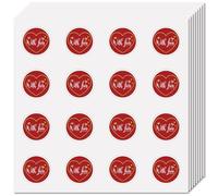 CREATCABIN 128Pcs With Love Stickers with Gold Decal Red Labels Sticker for Scrapbooking Self-Adhesive Round Dot Stickers Gifts for Anniversary Valentine's Day Canning Mason Jar Decoration 2.5x2.5cm