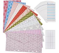 CREATCABIN 12Pcs Budget Envelopes for Cash System Cash Envelopes Money Saving Challenge Budget Binder Floral Decor Invitation Envelopes for Planner with 2 Expense Tracking Budget Sheets 7x3.7in
