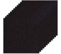 CREATCABIN 12Pcs Peel and Stick Carpet Squares 12x12 Inch Self Adhesive Carpet Floor Tiles Reusable Anti-Slip Black Soft Padded Floor Covering for Bedroom Living Room Kitchen Indoor Outdoor Office