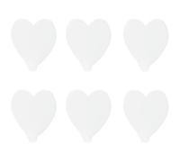 CREATCABIN 12Pcs White Heart Shaped Wall Hooks Decorative Adhesive Wall Hook Stainless Steel Sticky Hangers Wall Mounted Hooks Iron Hooks for Hanging Hat Towels Coat Key Home Kitchen 1.6x1.7Inch