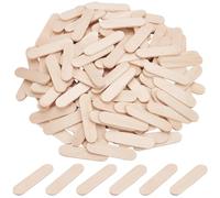 CREATCABIN 150Pcs Mini Wood Craft Sticks Small Popsicles Sticks Ice Cream Stick Natural Wooden Blank Uncolored Craft Food Accessories for Ice Cream Popsicle Stirring Art Projects DIY Making 1.6x0.4in