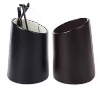 CREATCABIN 2 Pack Eyeglasses Stand Holder Glasses Desk Holder Imitation Leather Black Column Riser Display Storage Case Stands for Desk Nightstands Home Office Eye Glasses Jewelry DIY Organizer