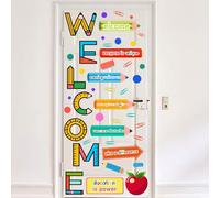 CREATCABIN 2 Sheets Inspirational Words Window Cling Motivational Door Stickers Back To School Wall Decals Start of school Season Encouraging Waterproof Self-adhesive Decoration for Room 11.8x35.5in