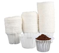 CREATCABIN 200Pcs Coffee Filter Liner Coffee Paper Filters White Disposable Espresso Makers Basket Pods Cups Replacement Compatible with Reusable Keurig Brewer Single Serve Pot Home Office 2 Inch