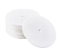 CREATCABIN 200Pcs Percolator Coffee Filters Disc Coffee Filters Disposable Coffee Filters Paper Unbleached Flat Round White Mesh Replacement Paper Filter with Hole for Camping Coffee Pot Makers 3Inch