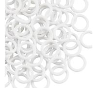 CREATCABIN 200Pcs Roman Blind Curtain Rings White O-Rings Plastic Rings Hardware Plastic Linking Rings Round Ring Hang on Circle Hook for Roman Shades Cafe Curtains DIY Blinds Valances Home 15.5mm