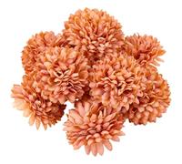 CREATCABIN 20Pcs Tangerine Chrysanthemum Flowers for Decoration Small Artificial Flowers Fake Flowers Realistic Flowers for Wedding Garden Party Decor Floral Arrangement Table Centerpiece 1.57x1.26in