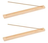 CREATCABIN 2Pcs Bamboo Wood Incense Holder for Sticks Incense Burner Trays Incenses Stick Holder with Ash Catcher for Home Meditation Yoga Spa Teahouse Zen Altar Purify Spiritual Supplies Gift 9 Inch