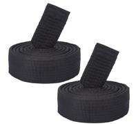 CREATCABIN 2Pcs Black Jiu Jitsu Belts Polyester Martial Arts Belt Judo Karate TKD Aikido Uniform Ranking Belt Long Soft Universal Fit Belts for Taekwondo Hapkido Sports Training Equipment 6.56ft