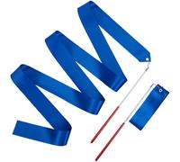 CREATCABIN 2Pcs Dance Ribbons Wands Blue Gymnastics Ribbon with Non-Slip Handles Twirling Ribbons Wands Rhythmic Gymnastics Twirler Sticks Streamers for Talent Shows Artistic Dancing Party 80Inch