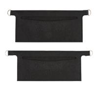 CREATCABIN 2Pcs Mini Wallet Insert Felt Handbag Organizer Black Soft Clutch Bag Liner Divider Pocket Inside Convert Conversion Kit with D Rings for Purse Crossbody Sarah Purse Women Accessories
