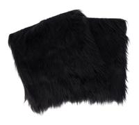 CREATCABIN 2Pcs School Locker Rugs Mini Square Faux Fur Rug 12 x 12 Fluffy Area Carpet with Non Slip Backing Black Small Soft Shaggy Plush Cushion for Tabletop Jewelry Photography Background Seat Pad