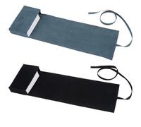 CREATCABIN 2Pcs Tarot Card Holder Tarot Cards Storage Bags Double-Sided Velvet Tarot Card Pouches Tarot Desk Wrap Tarot Carrying Bag for Beginners Witchcraft Supplies Oracle Decks Grey Black 5x1x3Inch