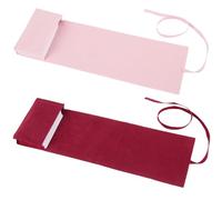 CREATCABIN 2Pcs Tarot Card Holder Tarot Cards Storage Bags Double-Sided Velvet Tarot Card Pouches Tarot Desk Wrap Tarot Carrying Bag for Beginners Witchcraft Supplies Pink Red 5x1x3Inch