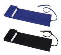 CREATCABIN 2Pcs Velvet Tarot Card Holder Tarot Cards Storage Bags Tarot Card Pouches Tarot Wrap Tarot Carrying Bag for Beginners Oracle Decks Witchcraft Supplies Tarot Cheat Sheet Blue Black 5x1x3Inch