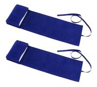 CREATCABIN 2Pcs Velvet Tarot Wrap Bag Set Witchcraft Supplies Tarot Card Storage Holder Container Drawstring Pouch Tarot Spread Cloth for Telling Divination Witchcraft Pagan 2.95x4.96 Inch Dark Blue