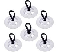 CREATCABIN 3 Pairs/6 Pieces Finger Cymbals Belly Dancing Finger Dance Zills Musical Instrument Gold Brass Copper Band Cymbals Mini Marching Cymbals Hand Cymbal for Musical Instrument 2x2inch