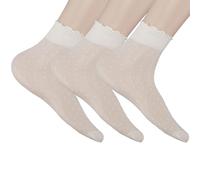 CREATCABIN 3 Pairs Polka Dot Sheer Mesh Transparent Socks Lace Socks for Women Sock Candy Ultra Thin Lace Fishnet See Through Ankle Novelty Casual Crew Transparent Heart Striped Summer 11x3 Inch