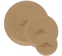 CREATCABIN 3 Pcs Round Ceramics Plate Forming Molds 3 Size Wooden Pottery Molds Clay Pottery Molding Tools Ceramics Dish Plate Slump Mold MDF Pottery Forms for Handbuilding Plates DIY Craft Supplies