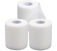 CREATCABIN 3 Rolls Pre Wrap Athletic Tape White Prewrap Sports Tape 10.9 Yards Headbands for Hair Soccer Basketball Climbing Swimming Foam Underwrap Sport Pre-Wrap for Ankles Wrist Knees Foot 10M