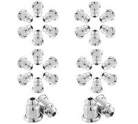 CREATCABIN 30 Pairs Bullet Locking Earring Backs Replacements Platinum Plated Brass Silver Ear Nuts Backings bulk for Studs Secure Women Men Earrings Stopper Droopy Ears Jewellery Accessories 6 x 5mm