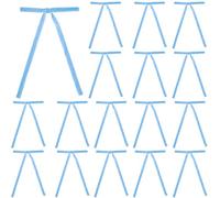 CREATCABIN 30 PCS Blue Velvet Bows For Decorating Velvet Bows For Christmas Tree Pres-Tied for Wreaths Ornaments with Twist Tie Gift Raping for Xmas Home Decor Wedding Outdoor Indoor 7.5x5.3 Inch