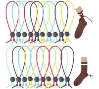 CREATCABIN 30 Pcs Sock Clips for Laundry Locks Your Socks Holder Stocking Tie Clips Stocking Organizer Holder Strap Polyester Accessories for Washing Machine Dryer Housework Mixed Color 11.42 Inch
