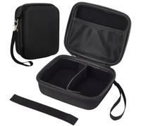 CREATCABIN 300+ Playing Cards Carrying Case Trading Card Travel Bag Black Polyester Waterproof Soft Organizer Storage Holder Box with Straps for Classic Board Five Crowns Outdoor 6.2x4.9x2.6 Inch