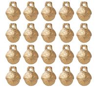CREATCABIN 30Pcs Tibetan Brass Bells for Crafts Vintage Antique Brass Bells Charms Pendants Mini Craft Pendant for Dog Collar Crafting Home Door Decor DIY Jewelry Craft Making 0.55×0.71 Inches