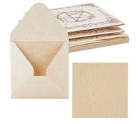 CREATCABIN 36Pcs 3" x 3" Blank Greeting Cards with Envelopes Set Paper Postcards Pentagram Tarot Divination Square Cards and Envelopes Stationery for Wedding Party Birthday Invitations Halloween