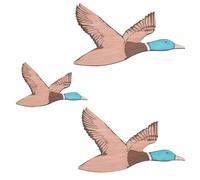 CREATCABIN 3Pcs Wild Goose Wooden Wall Decor Sea Mew Gull Wall Art Farmhouse Ocean Beach Theme Hanging Decoration Vintage Turtle Coastal Decor for Home Lake House Bathroom Decor Indoor Outdoor