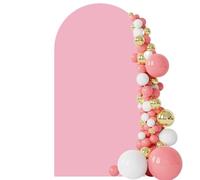 CREATCABIN 4.9x2.1FT Pink Wedding Arch Cover Wedding Arch Stand Covers Adjustable Thick Elastic Backdrop Cover Polyester for Wedding Birthday Party Ceremony Banquet Archs Photography Background Decor