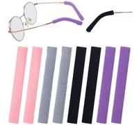 CREATCABIN 4 Pairs Glasses Temple Tip Covers Ear Cushion Sleeves Soft Polyester Colorful Retainer Eyeglasses Eyewear Behind Guards Ends Sleeve Grip for Glasses Sunglasses Arm Covers Ear Protectors