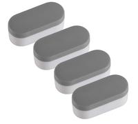 CREATCABIN 4 Pcs Bidet Toilet Seat Bumpers with Strong Adhesive Toilet Lid Bumpers Universal Buffer Spacers Pads Replacement ABS Plastic for Home Hotel Hospital Toilet Cover Oval 1.77x0.79x0.75 Inch