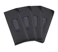 CREATCABIN 4 Pcs Leather Glasses Case Portable Sunglasses Case Vertical Pocket Clip Slim Eyeglasses Holder Pouch Cover Storage Bags Travel Soft for Women Men Holiday Vacation Black 6.4 x 2.9 Inch