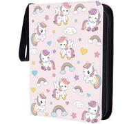 CREATCABIN 400 Pockets Kpop Photocard Binder Album A5 Leather Mini Photo Album Photocard Holder Photo Card Blinder Snapshots Collect Book Cards Organizing Trading Gift for Women Kpop Lover Rainbow