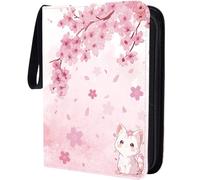 CREATCABIN 400 Pockets Photocard Blinder Album A5 Trading Cards Binder PU Photo Game Cards Snapshots Organizer Collect Book Waterproof with Handle Zipper Gift for Women Family Friends Kpop Lovers