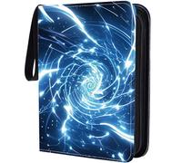CREATCABIN 400 Pockets Trading Card Binder A5 Photocard Blinder Album Holder Photo PU Leather Game Cards Snapshots Organizer Collect Book Individual with Zipper Handle Gift for Women Men Family