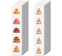 CREATCABIN 480 Pcs Cake Stickers for Water Bottle Cute Vinyl Waterproof Vsco Laptop Stickers Small Self-adhesive Dots Labels Craft for Scrapbook DIY Cake Store Window Door Decoration Table 2.2x1.7cm